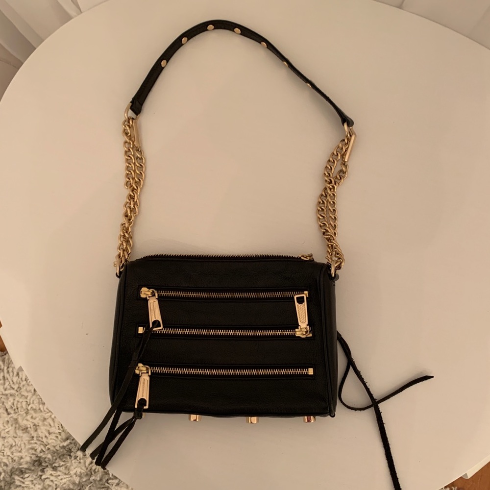 Rebecca Minkoff 5 Zip Leather Crossbody